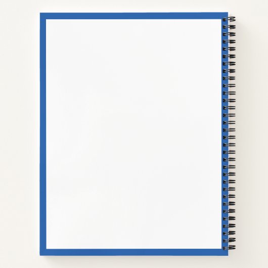 Blauer, schick-minimalistischer Monogramm-Name Notizblock (Rückseite)