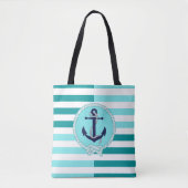 Blauer Schiffsanker der Nautischen Marine, wasserb Tasche (Vorderseite)