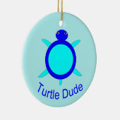 Blauer Schildkröten Typ Ornament (Rechts)