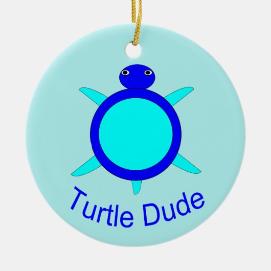 Blauer Schildkröten Typ Ornament (Vorne)