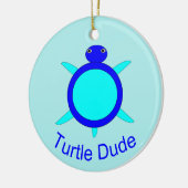 Blauer Schildkröten Typ Ornament (Links)