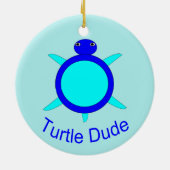 Blauer Schildkröten Typ Ornament (Hinten)