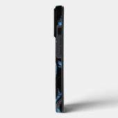 Blauer Schimmer Floral 2 Case-Mate iPhone Hülle (Rückseite / Links)