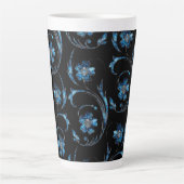 Blauer Schimmer Floral 2 Milchtasse (Vorderseite)