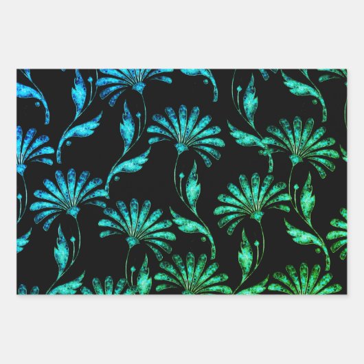 Blauer Schimmer Geschenkpapier Set (Vorderseite 3)