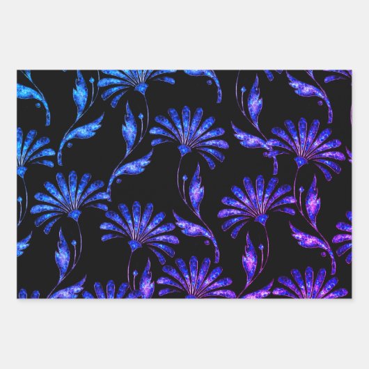 Blauer Schimmer Geschenkpapier Set (Vorderseite 2)