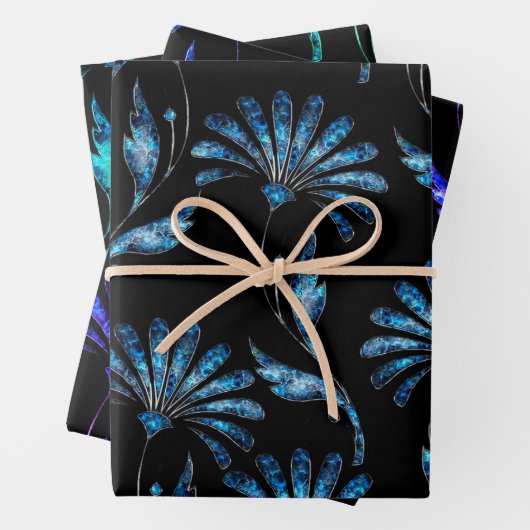 Blauer Schimmer Geschenkpapier Set (Beispiel)
