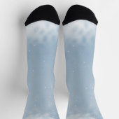 Blauer Schimmer und Glitzer Socken (Oben)