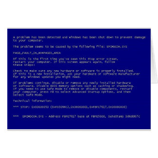 Blauer Schirm des Todes