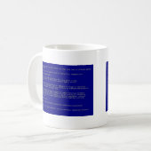 Blauer Schirm des Todes Kaffeetasse (Vorderseite Links)