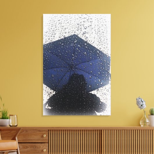 Blauer Schirm Leinwanddruck (Insitu (Wohnzimmer))