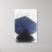 Blauer Schirm Leinwanddruck (Vorderseite)