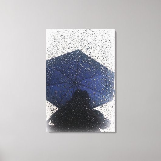 Blauer Schirm Leinwanddruck (Vorderseite)