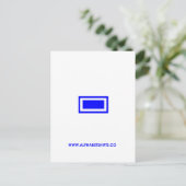 Blauer Schlag Postkarte (Stehend Vorderseite)