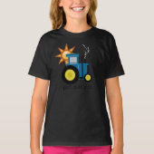 Blauer Schlag-Schlag-Traktor T-Shirt (Vorderseite)