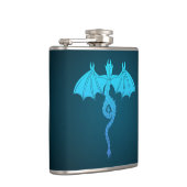 Blauer Schlangen-Drache Flachmann (Rechts)