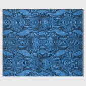 Blauer Schlangenhautdruck Geschenkpapier (Flach)