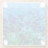 Blauer Schleier Glasuntersetzer (Rückseite)