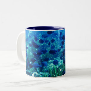 Blauer Schleier Zweifarbige Tasse