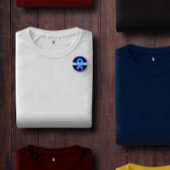 Blauer Schleim mit der Schaltfläche "Paisley-Schil Button