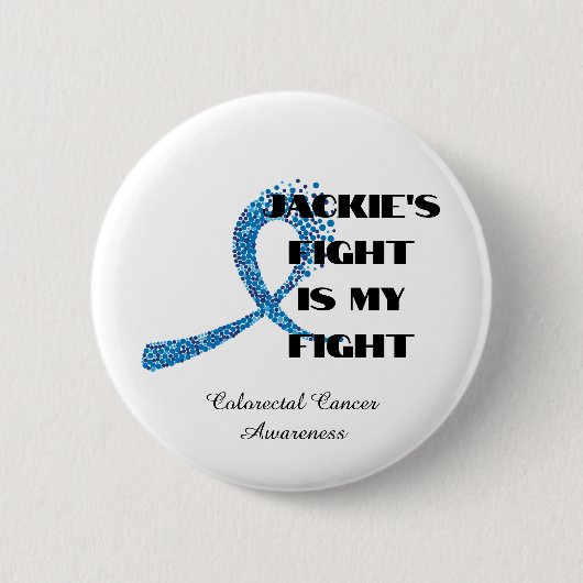 Blauer Schleimhautkrebs Button (Vorderseite)