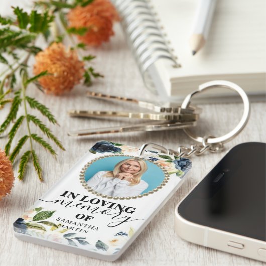 Blauer Schlüsselanhänger (Vorderseite rechts)