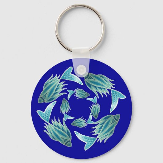 Blauer Schlüsselanhänger (Vorderseite)