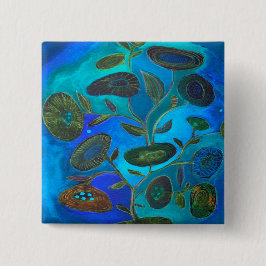 blauer Schlüsselanhänger Button