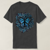 Blauer Schmetterling3 T-Shirt (Design vorne)