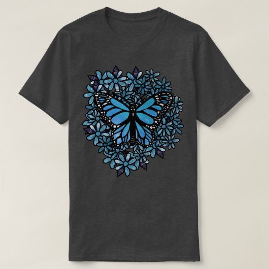 Blauer Schmetterling3 T-Shirt (Design vorne)