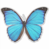 Blauer Schmetterling 1 Aufkleber (Vorderseite)