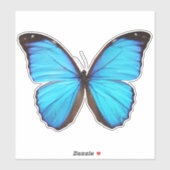 Blauer Schmetterling 1 Aufkleber (Blatt)