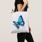 Blauer Schmetterling, 3D Blick, Tasche (Von Nahem)