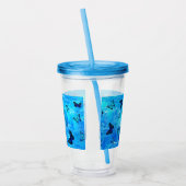 Blauer Schmetterling Acryltrinkbecher (Links)