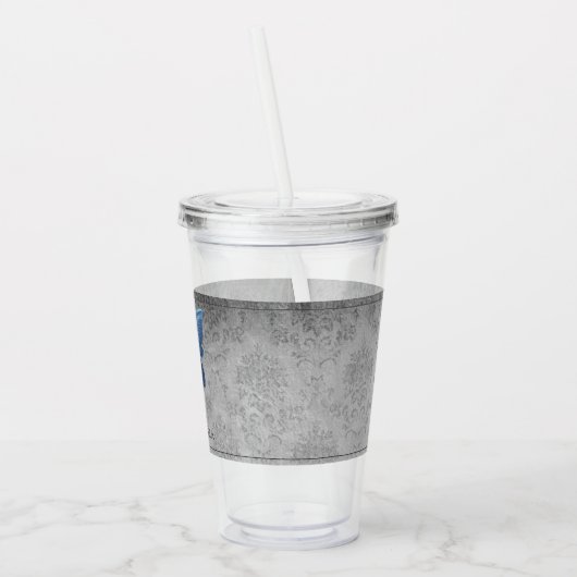 Blauer Schmetterling Acryltrinkbecher (Links)