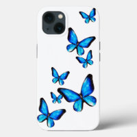 Blauer Schmetterling Aquarell