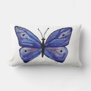Blauer Schmetterling Art Lumbar Pillow 33 cm x 53 Lendenkissen
