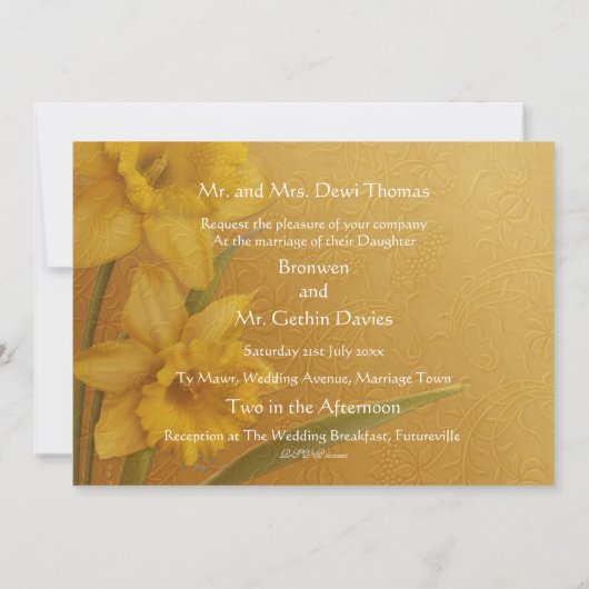 Blauer Schmetterling auf Einladung (Rückseite)