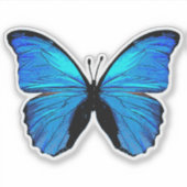Blauer Schmetterling Aufkleber (Vorderseite)