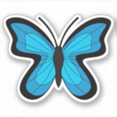 Blauer Schmetterling Aufkleber (Vorderseite)