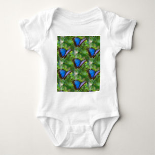 Blauer Schmetterling Baby Strampler