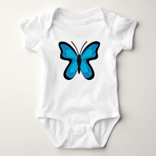 Blauer Schmetterling Baby Strampler