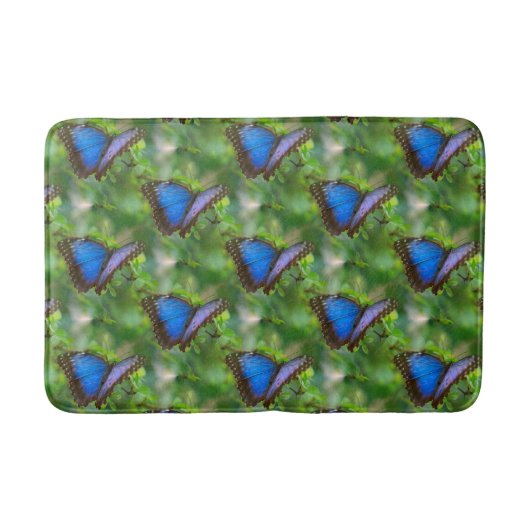 Blauer Schmetterling Badematte (Vorderseite)