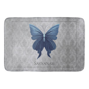 Blauer Schmetterling Badematte