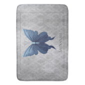 Blauer Schmetterling Badematte (Vorderseite Vertikal)