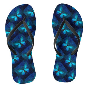 Blauer Schmetterling Badesandalen