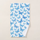 Blauer Schmetterling Badhandtuch Set (Handtuch)