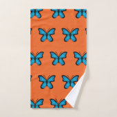 Blauer Schmetterling Badhandtuch Set (Handtuch)