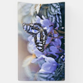 Blauer Schmetterling Banner (Vertikal)