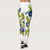 Blauer Schmetterling Blume Leggings (Rückseite)